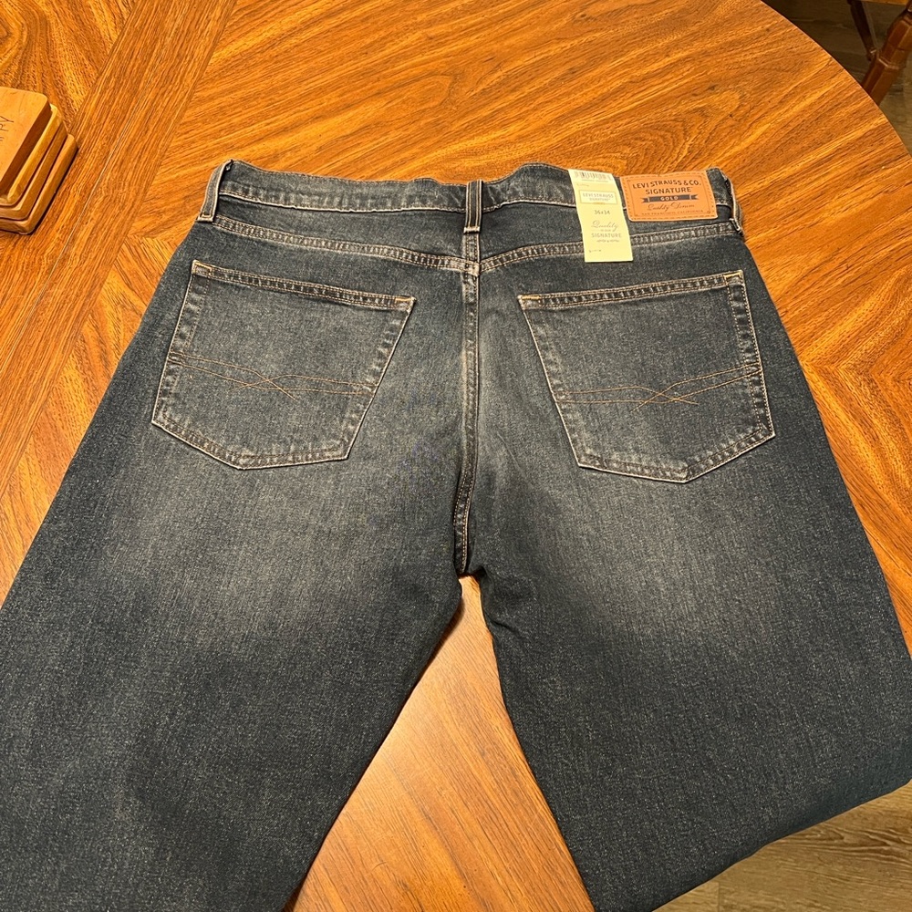 Levi's Dark Blue Straight Jeans - Picture 6 of 6
